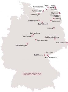 Karte Deutschland mit den Kurorten