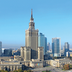Warschau mit dem Palast für Wissenschaft und Kultur